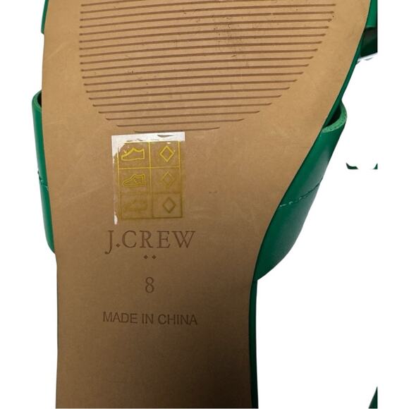 J. Crew Women’s Low Heel Dublin Green Knotted Sandals Sz 8 - Picture 5 of 7